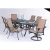 Import 2021 Hot sale modern design black sofa set cast Aluminum Outdoor furniture sofa set from China