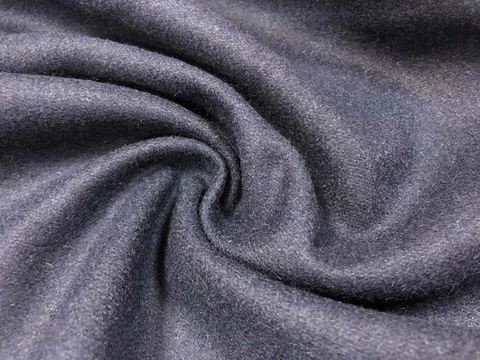 2021 new fashion solid cotton 100% polyester blend melton tweed fabric for winter garment