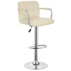 2021 New PU leather swivel commercial bar chair with armrest