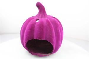 2021 Popular Trend Factory Price Flocking Pumpkin Halloween Decoration Resin Mold Craft