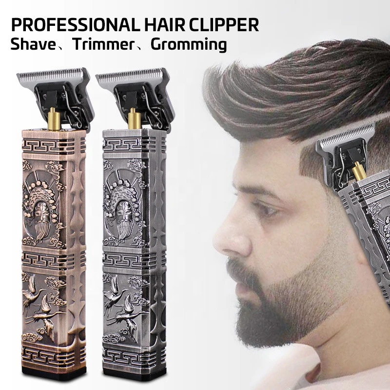 2021 Rechargeable Hair Clipper Electric hair trimmer Cordless Shaver  0mm Men Barber Hair Cutting Machine Square Tube Drama