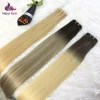 2022 Remy Hair Flat Weft blonde human Hair Extensions  cuticle aligned hair extensions