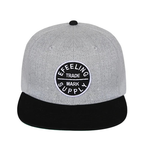 2024 High Quality Wool/Acrylic Snapback Hat Embroidery Patch Snapback Fitted Hats Cap
