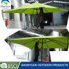 2.4X2.4m=8&#39;feet 6ribs rectangular outdoor umbrella in pewter Patio Offset Umbrella Base Furniture Garden Deck Poolside