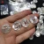 Import 26 English Letters Hollow Carved Natural White Mother Of Pearl Shell for Jewelry from China
