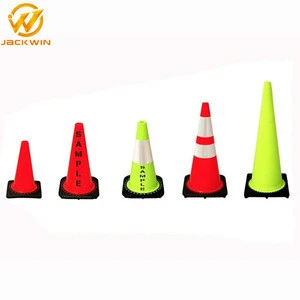 28 Inch Colored Reflective Flexible Traffic Cones For Building Site