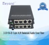 2ch BI-DI balanced audio over fiber extender,Radio progammes XLR balanced audio over a single ST/SC/FC/LC fiber media converter