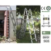 2x8 steps 5m aluminum folding portable adjustable telescopic ladder