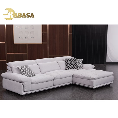 3 2 seating living room white fabric upholstery l sofa set furniture