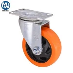3 Inch PVC Swivel Orange office Furniture Industry Caster Wheels