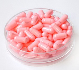 3 pink empty hard gelatin capsule