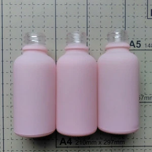 30 ml baby pink frosted essential oil Bottles 1oz Pink Glass Dropper Bottle