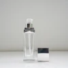 30ml thick bottom square glass lotion bottle luxury glass bottles for serum with pump glass bottle