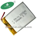 340mah 333040 3.7V digital camera lithium polymer battery