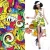 Import 3D Cartoon Style pure georgette Printed Silk Fabric For Children Garment from China