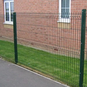 3D Curved Welded Wire Mesh Fencing With 60 *600mm Square Post Metal Clips Fixed