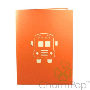 3D pop up greeting card for business laser cutting machine kirigami supplier