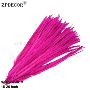45-50 cm 50 PCS/Pack RingNeck Pheasant Tail Feathers Decoloring dyeing for DIY Arts and Crafts Dyed feathers