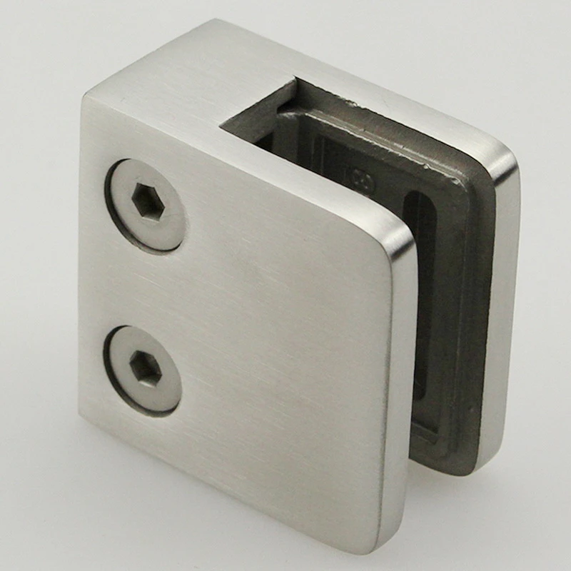 45mm S size Flat Back Square Stainless Steel Glass Clamp