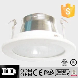 4&quot; line voltage MR16 led recessed shower reflector trim with frosted PANEL GLASS clear in centre for bathroom downlight