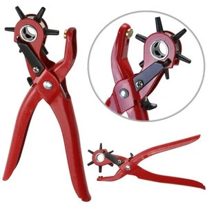 5 Hole Size Belt Household Belt Hole Puncher Tool Leather craft Holes Punching Machine 3-in-1 Hand Pliers Leather Tools