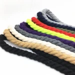 5 mm 8 mm Colored 3-strand Cotton Twisted Rope