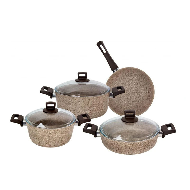 5 Pcs Forged Aluminum non stick Ceramic Cookware Set/saucepot/frypan/saucepan