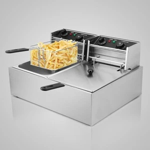 5000W 20 L Electric Commercial Deep Fryer With Twin Basket
