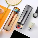500ML elastic cover rope plastic bottle creative outdoor sports riding portable water cup with rope New creative water cup