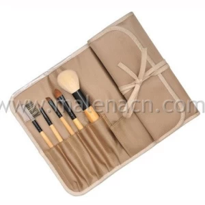 5PCS Travel Makeup Brush with Bamboo Handle
