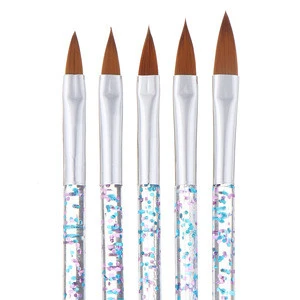 5Pcs/set Nail Art Crystal Brush UV Gel Builder Painting Dotting Pen Carving Tips Manicure Salon Tools