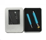 6 in 1 multi function led laser pen with stylus  high quality gift pen
