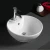 Import 623 Promotional modern design triangle cheap face wash ceramic bathroom basin from China