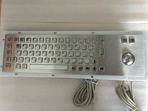 65 keys metal industrial mechanical keyboard with trackball and backlight