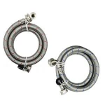 6Ft washing machine parts Stainless steel Wire Braided Hose With Striped Water Connection