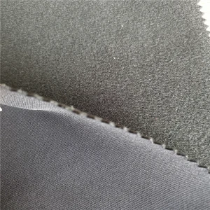 75d spandex stripe four ways stretch TPU membrane polyester velvet backing bonded laminated fabric