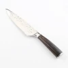8 inch carbon steel Chef knife Quality Embossing Kitchen Knife with pakka wood handle