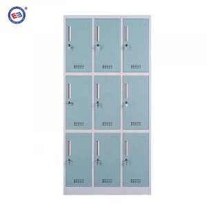 9 door steel staff locker casillero metalico gym locker metal storage clothes cabinet