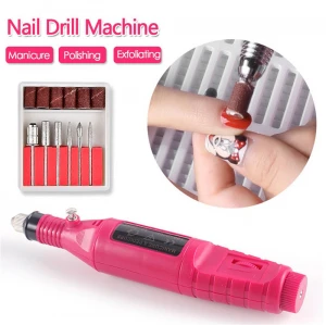 9 in 1 USB portable electric nail drill machine manicure pedicure set nail file toe separator professional nail drill bits kit