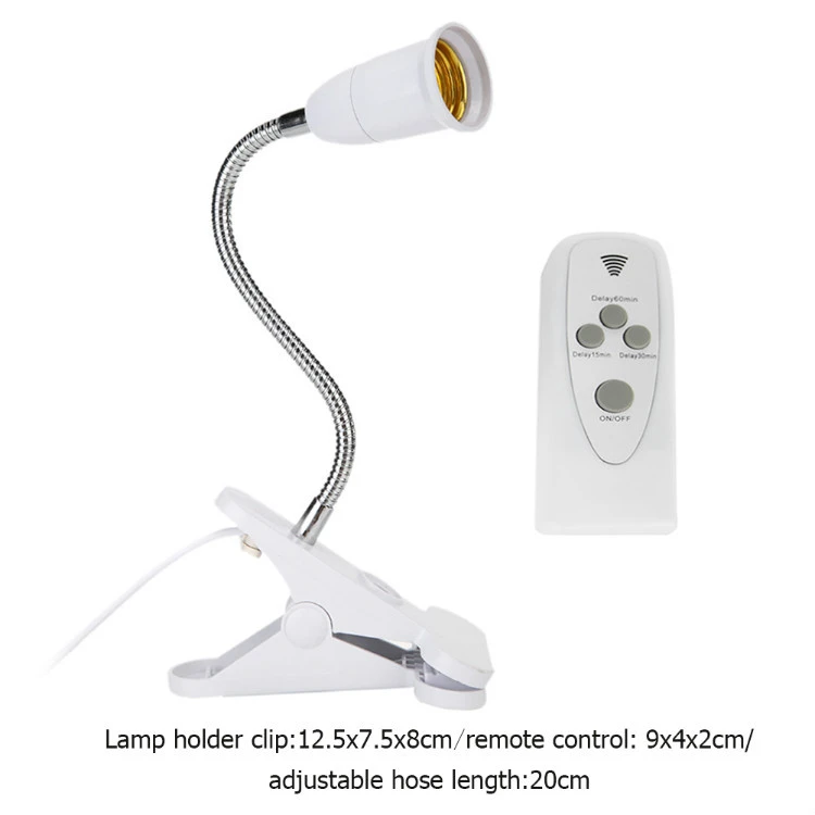 Adjustable lamp holder E27 LED Light Base Wireless Control Table Desk Clip Lamp Holder