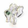 Adjustable Leaf Ring 925 sterling silver jewelry