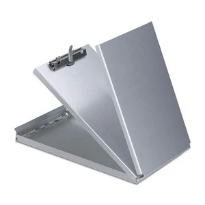 Aluminum Clipboard Metal with Storage Form Holder Aluminum Metal Binder with High Capacity Clip Posse Box