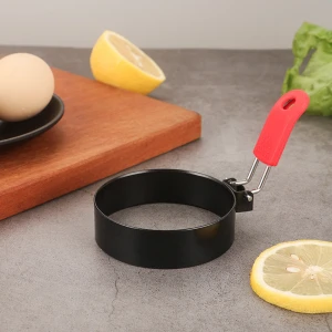 Amazon Hot sale kitchen accessories Round Non-stick Egg Ring 2 Pcs Round Breakfast Cooking Tool Omelette