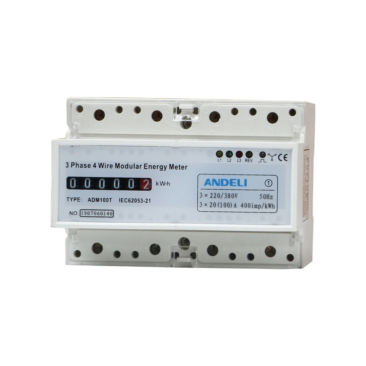 ANDELI ADM100T 20-100A 3 phase digital energy meter