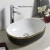 Import Antique Ceramic Vessel Sink art basin for Saudi Arab with gold pattern ceramic wash basin patterned sink from China