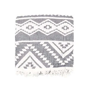 Aztec Pestemal Turkish Towels from Turkey Wholesale - Beach Blanket&Towel / Black color