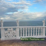 balcony walkways custom designs polished marble stone balustrade
