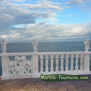 balcony walkways custom designs polished marble stone balustrade