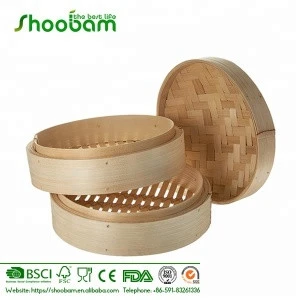 Bamboo Steamer - 3 Piece - 10 Inch Diameter