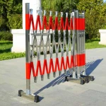 barrier Glass fiber reinforced  Retractable fence fiberglass and stainless steel304  barrier gate  for Road Works Security